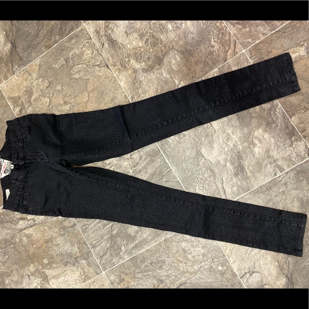 Black print skinny pant